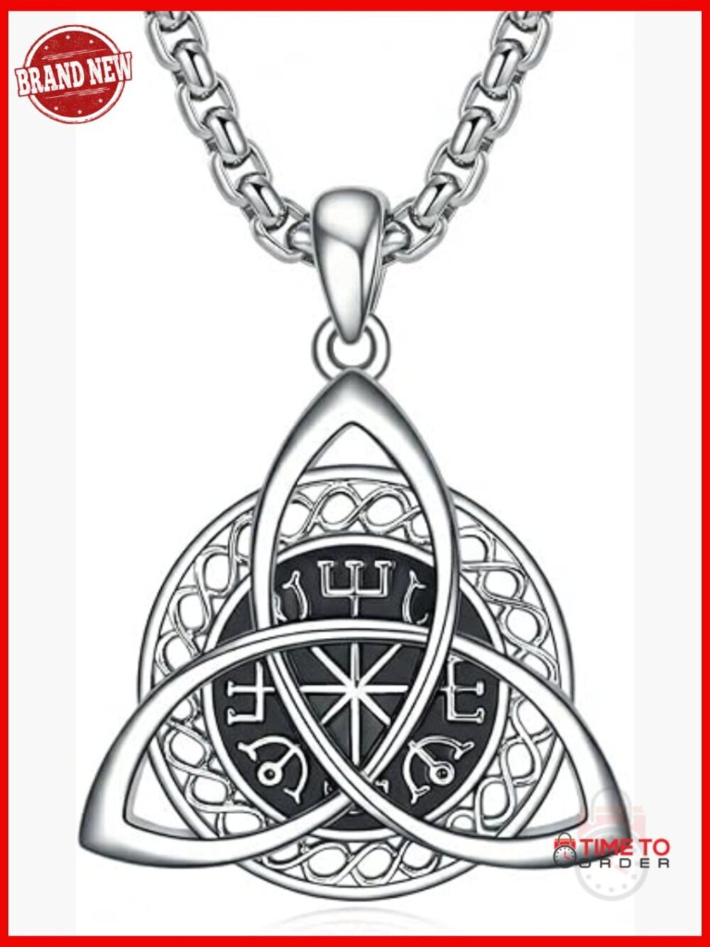 Celtic Trinity Knot Pendant Necklace - Viking Protection Amulet Jewelry